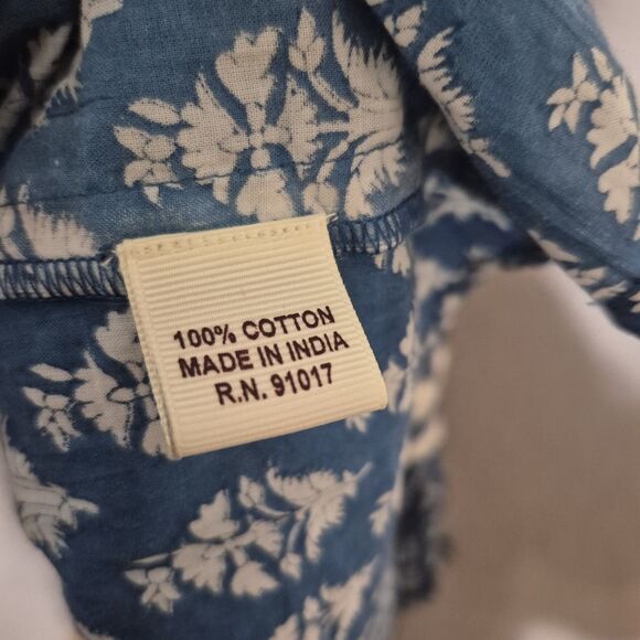 Solitaire Women's Cotton Blue Boho Crochet Pull On Maxi Skirt M - Picture 4 of 5